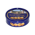 Food grade hot selling round metal cake box packaging tins for butter cookies